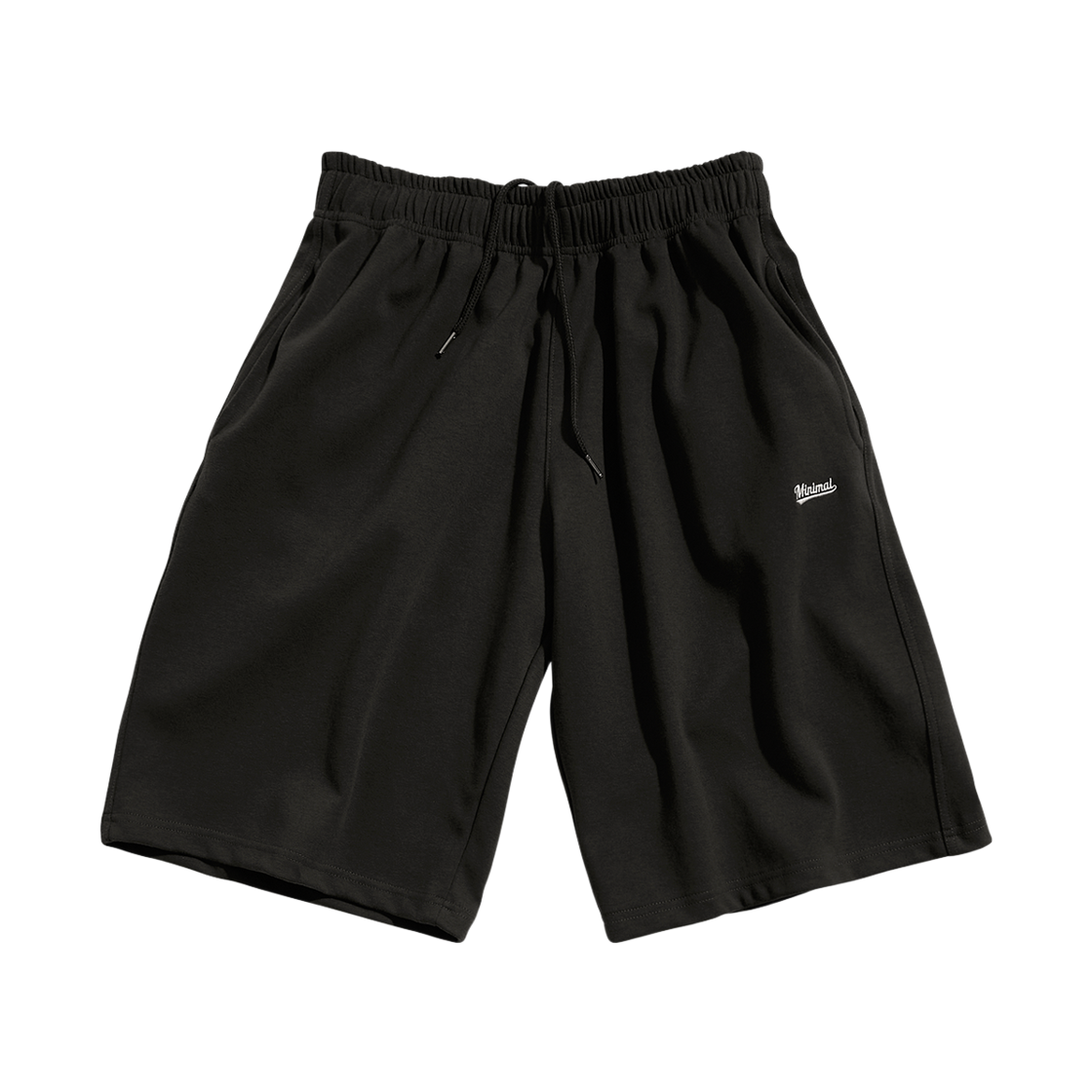 미니멀프로젝트 미니멀 자수 로고 와이드 하프 팬츠 MSP305 블랙(MINIMALPROJECT Minimal Embroidered Logo Wide Half Pants MSP305 Black)