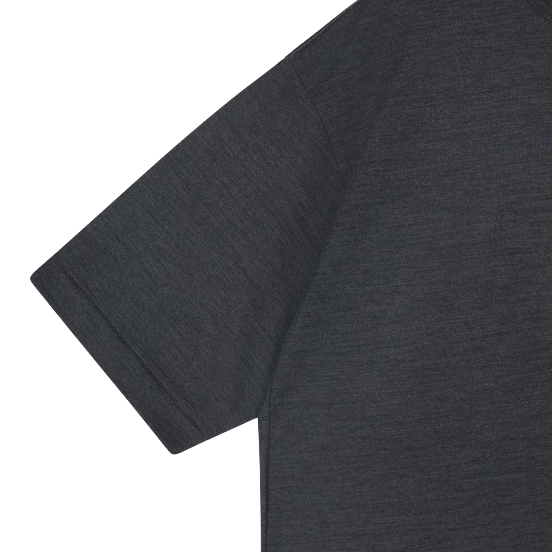 아크릴 울 스무스 티 차콜 - 26FW(AKRYL Wool Smooth Tee Charcoal - 26FW) - 4