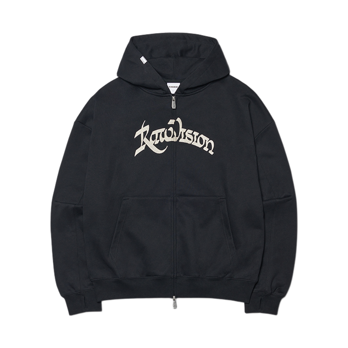 NMWF52HD05BLK NOMANUAL R.V Chain Stitched Hooded Zip-up Black