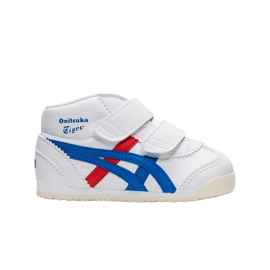 1184A001-100 (Kids) Onitsuka Tiger Mexico Mid Runner White Directoire Blue