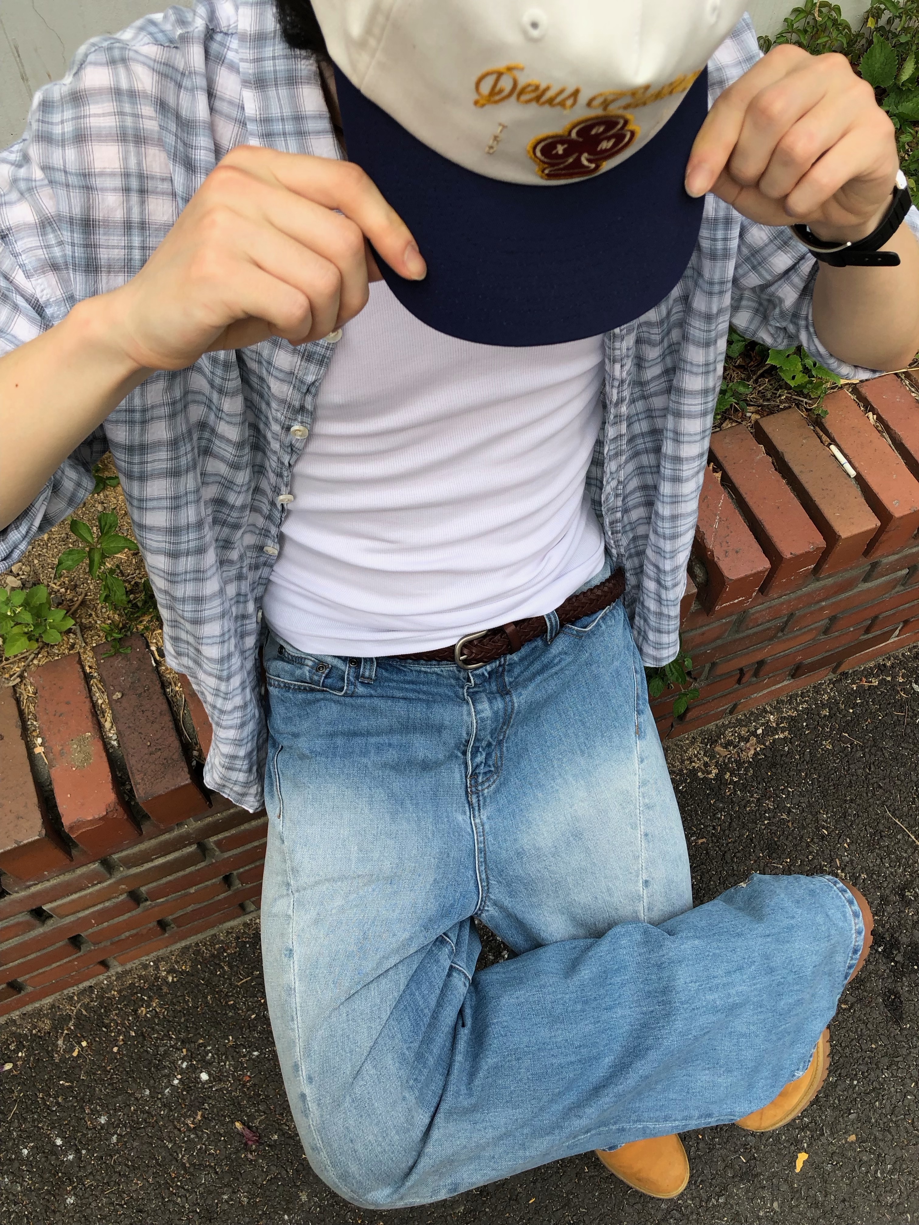 Timberland Premium 6 inch Waterproof Boot Wheat Nubuck - Wide, Deus Ex Machina Basto Cap Ivory 착용 스타일 - 1