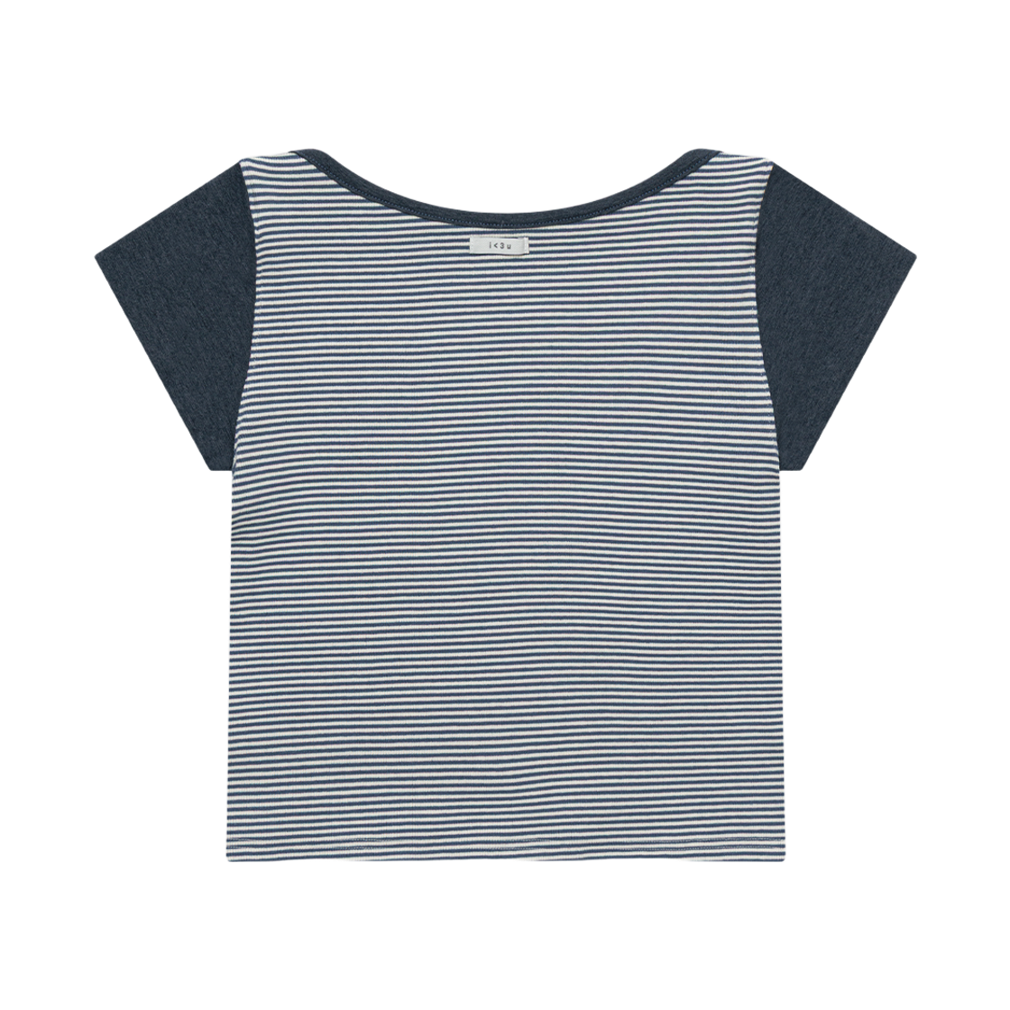 어글리쉐도우 베이직 에센셜 립 보트 탑(스트라이프 블루)(Uglyshadow Basic Essential Rib Boat Top(St Blue)) - 2
