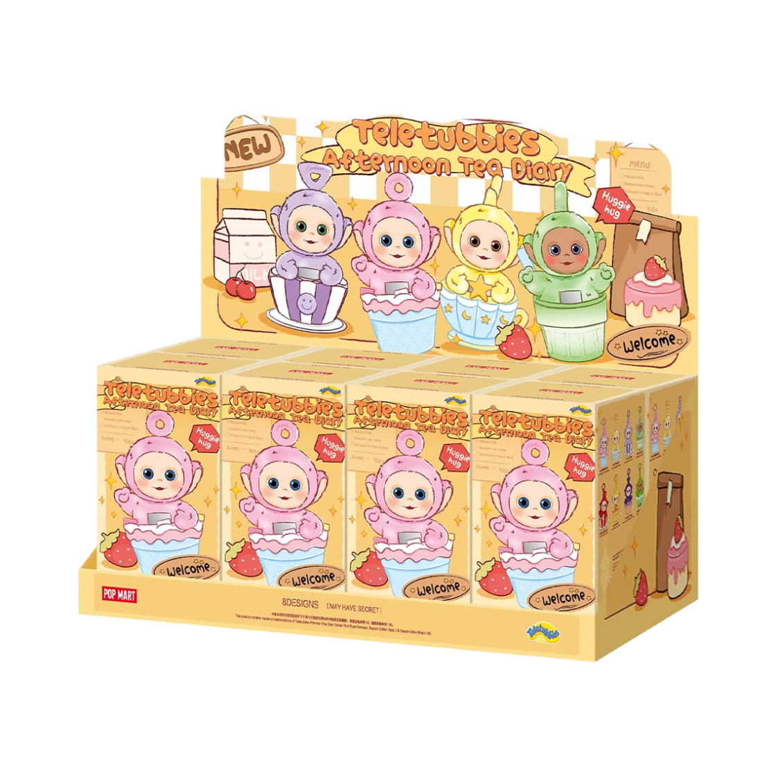 - Pop Mart Teletubbies Afternoon Tea Diary Series Vinyl Plush Pendant Sealed Case (8 Blind Boxes)
