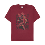 GU x Evangelion Washed Graphic T-Shirt Red