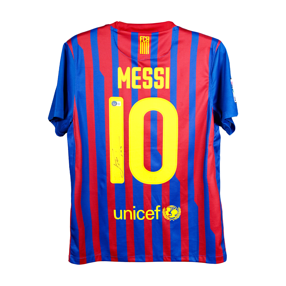 리오넬 메시 사인 저지 2011-2012 FC 바르셀로나 홈(Lionel Messi Signed 2011-2012 FC Barcelona Home Soccer Jersey) - 2