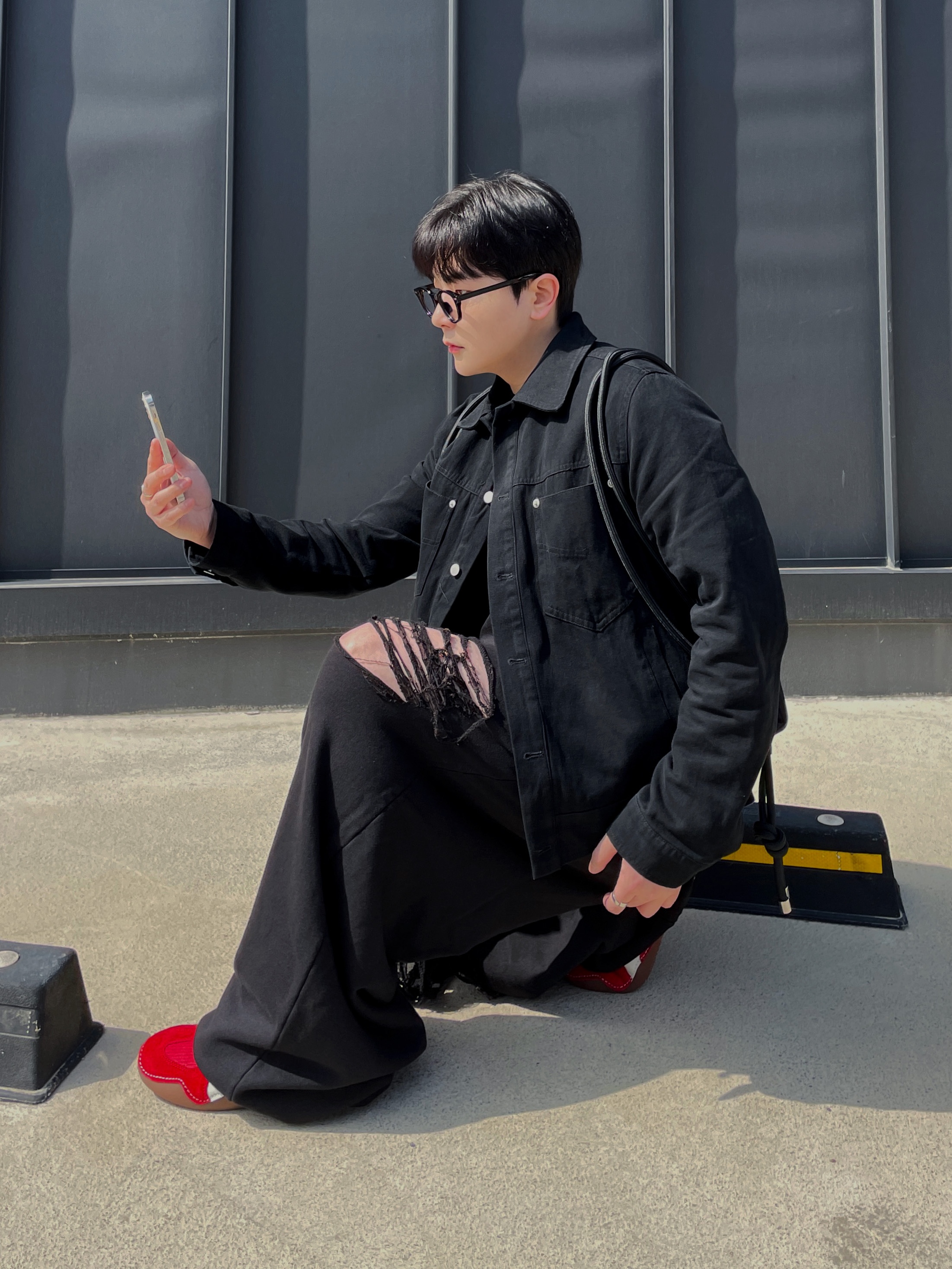 Treemingbird TMB String Backpack Black 착용 스타일 - 3