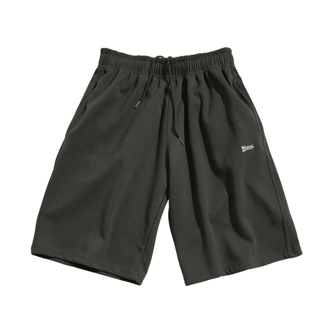 미니멀프로젝트 미니멀 자수 로고 와이드 하프 팬츠 MSP305 다크 그레이(MINIMALPROJECT Minimal Embroidered Logo Wide Half Pants MSP305 Darkgray)