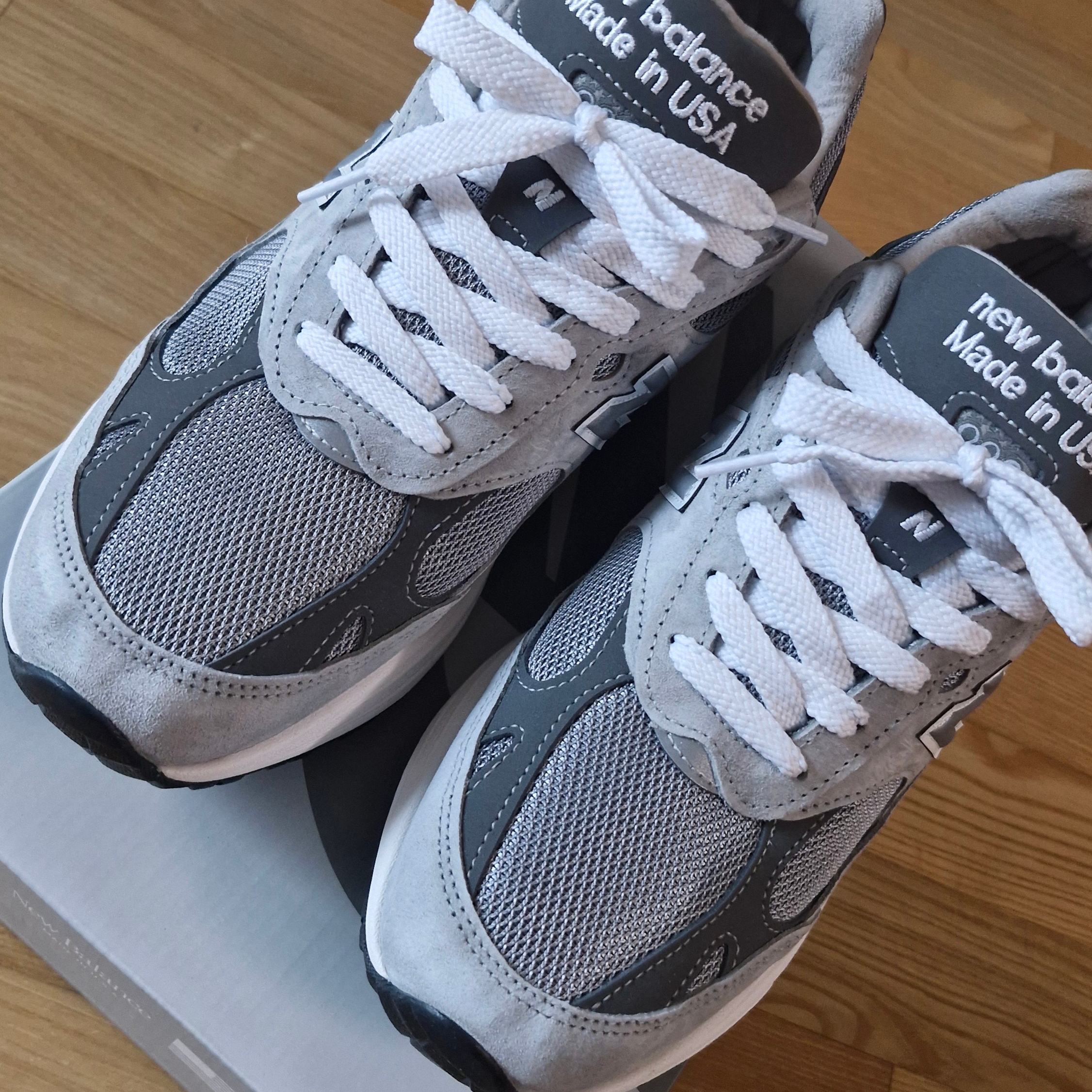New Balance 993 Made in USA Grey - D Standard 착용 스타일 - 3