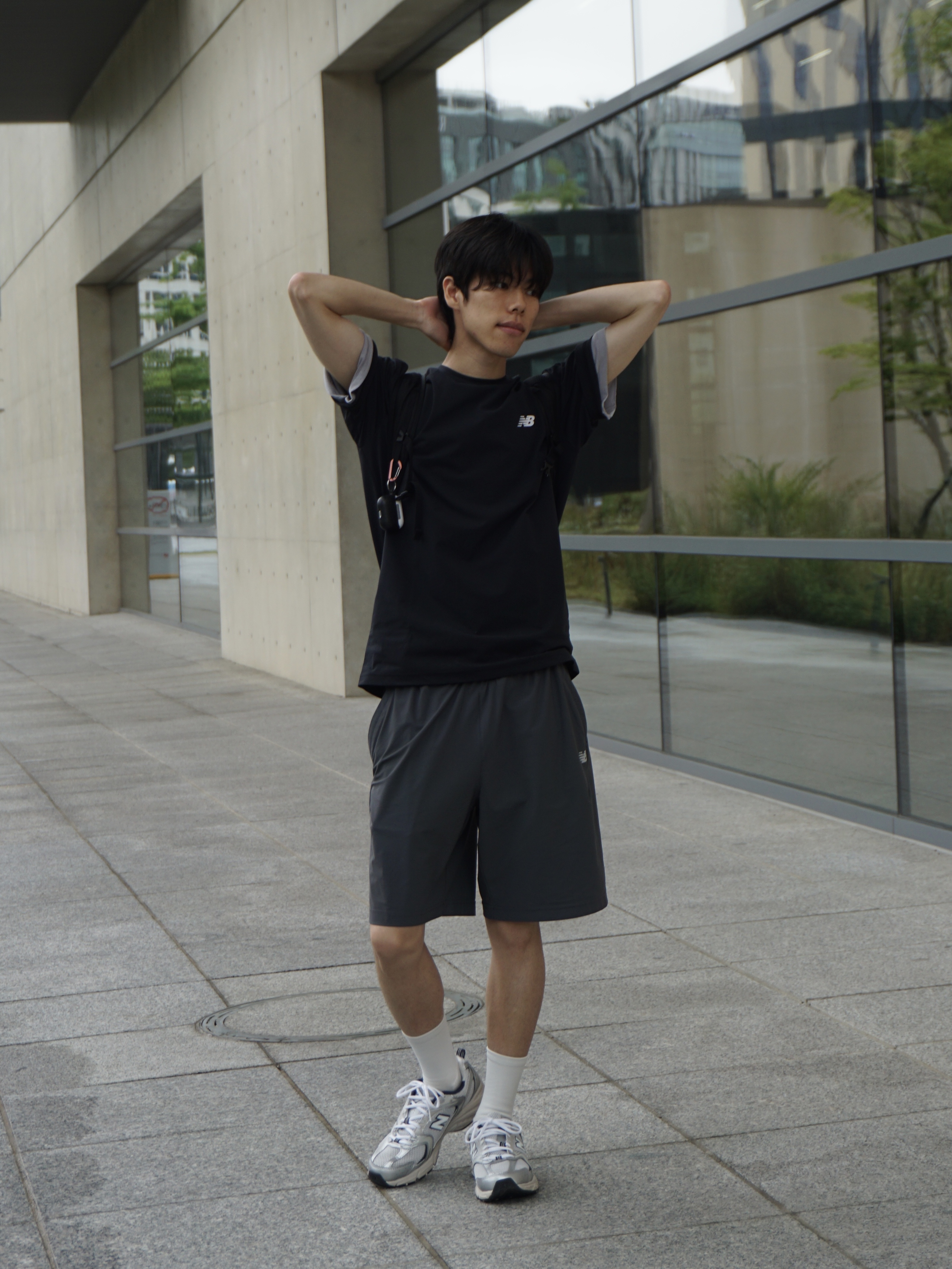 New Balance Sport Essential T-Shirt Black 착용 스타일 - 5