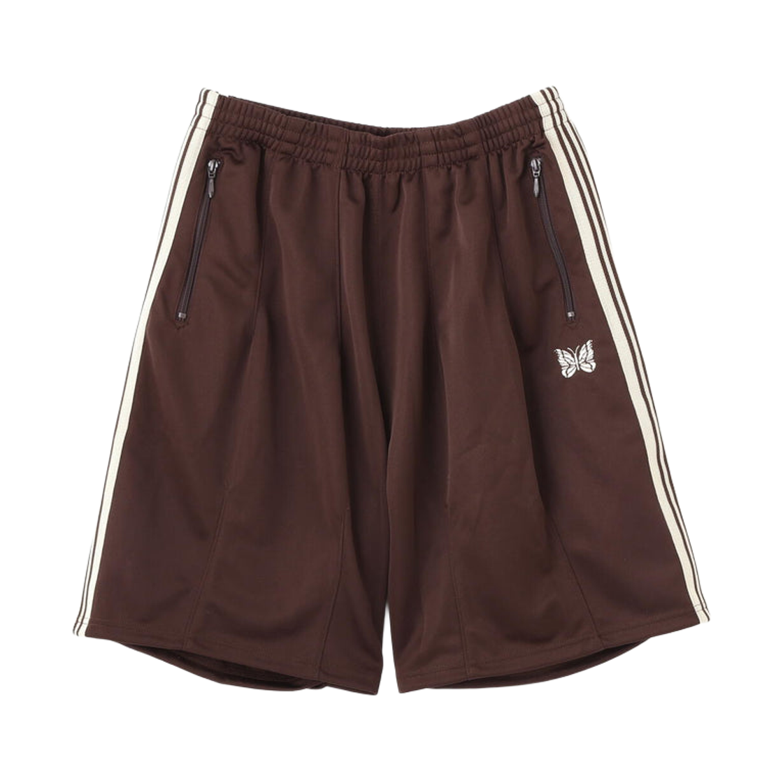 니들스 x 비버 폴리 스무스 H.D. 트랙 쇼츠 브라운(Needles x Beaver Poly Smooth H.D. Track Shorts Brown) - 1