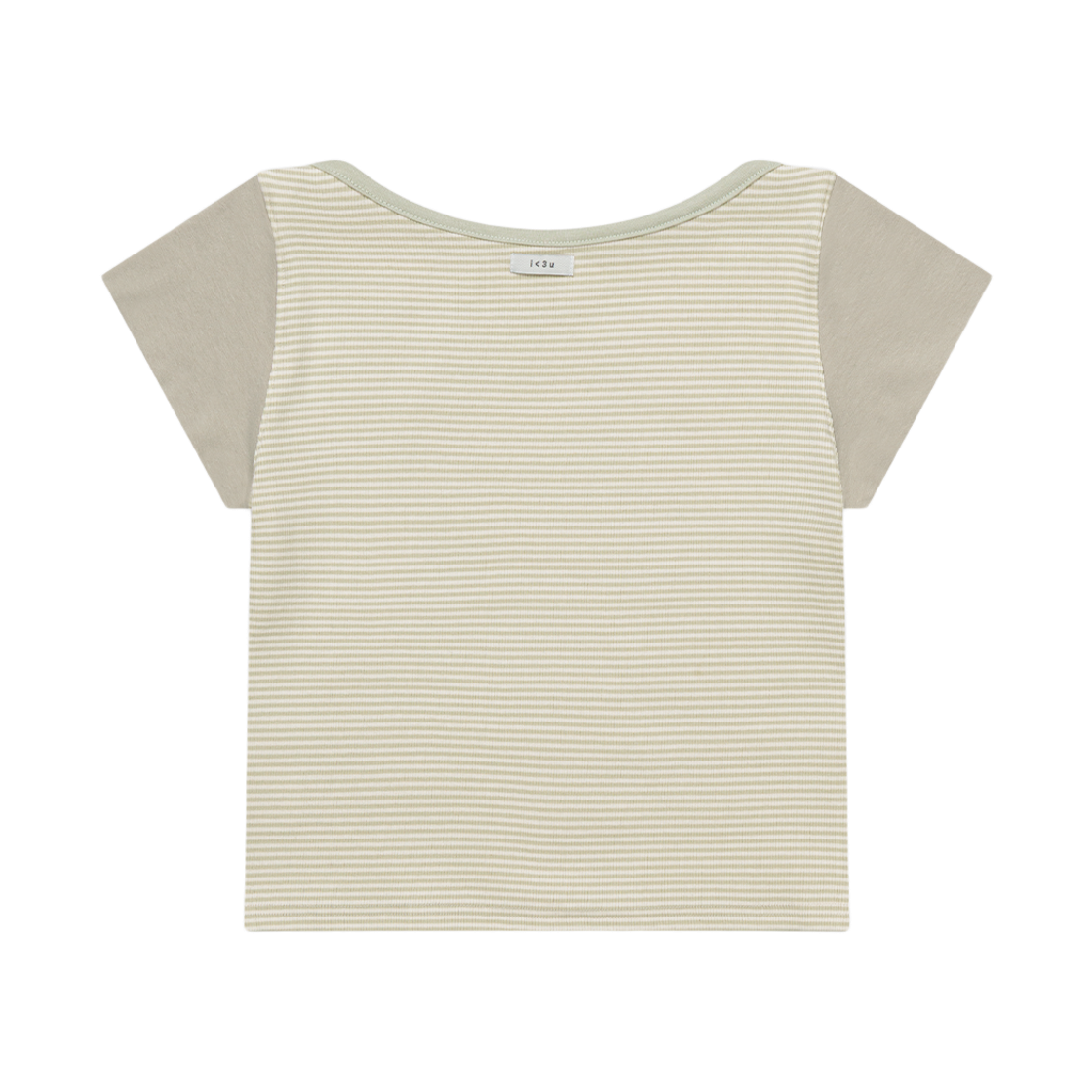 어글리쉐도우 베이직 에센셜 립 보트 탑(스트라이프 그린)(Uglyshadow Basic Essential Rib Boat Top(St Green)) - 2