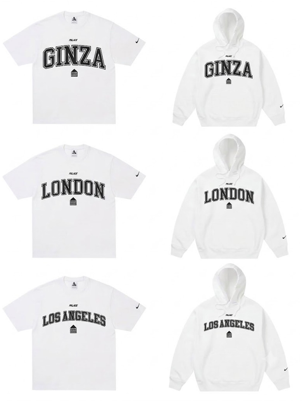 Palace x Nike Shop T-Shirt Seoul White - 26SS, Palace x Nike Shop Hood Seoul Black - 26SS 착용 스타일 - 3