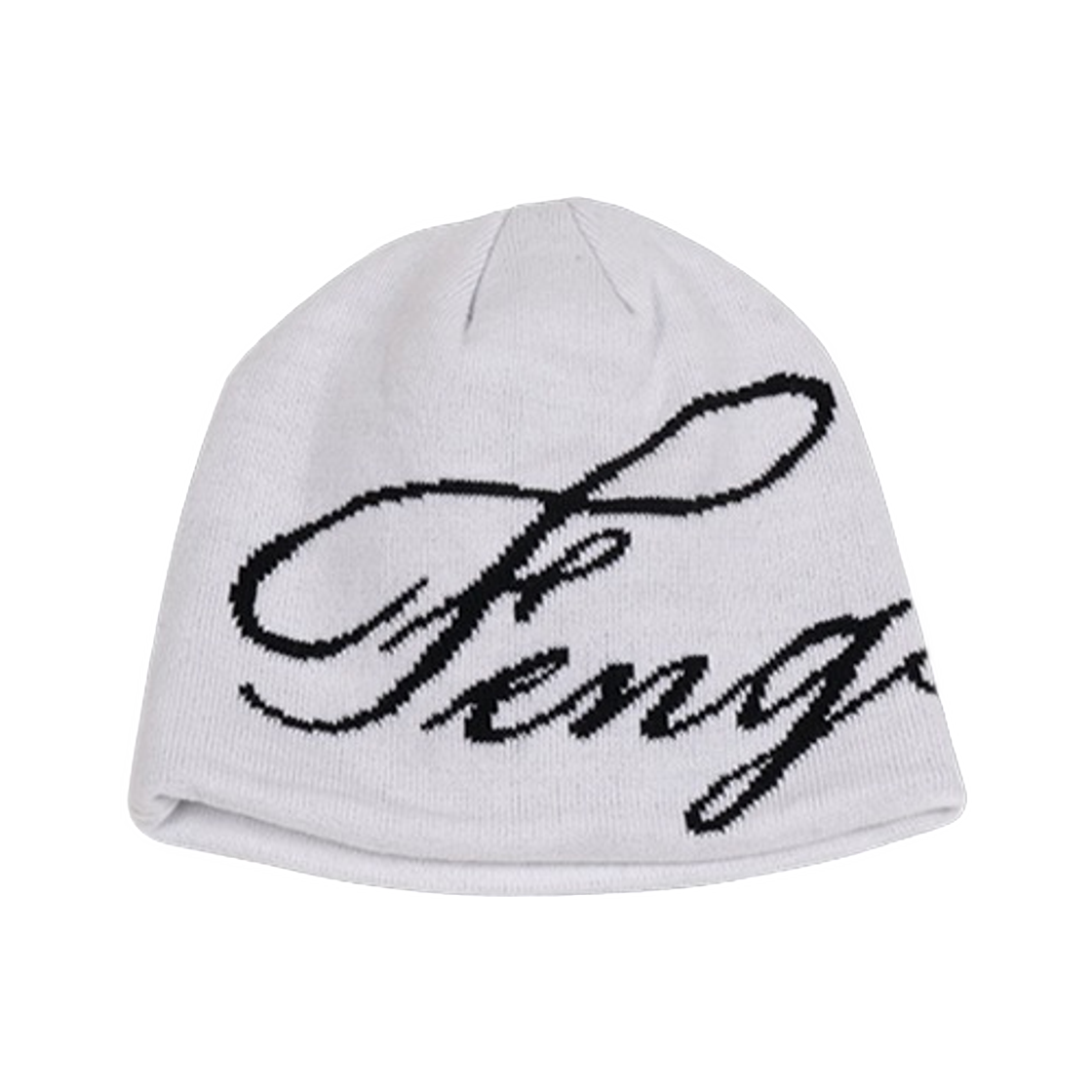 펑쉐이 빅 레터링 비니 화이트(Fengshui Big Lettering Beanie White)