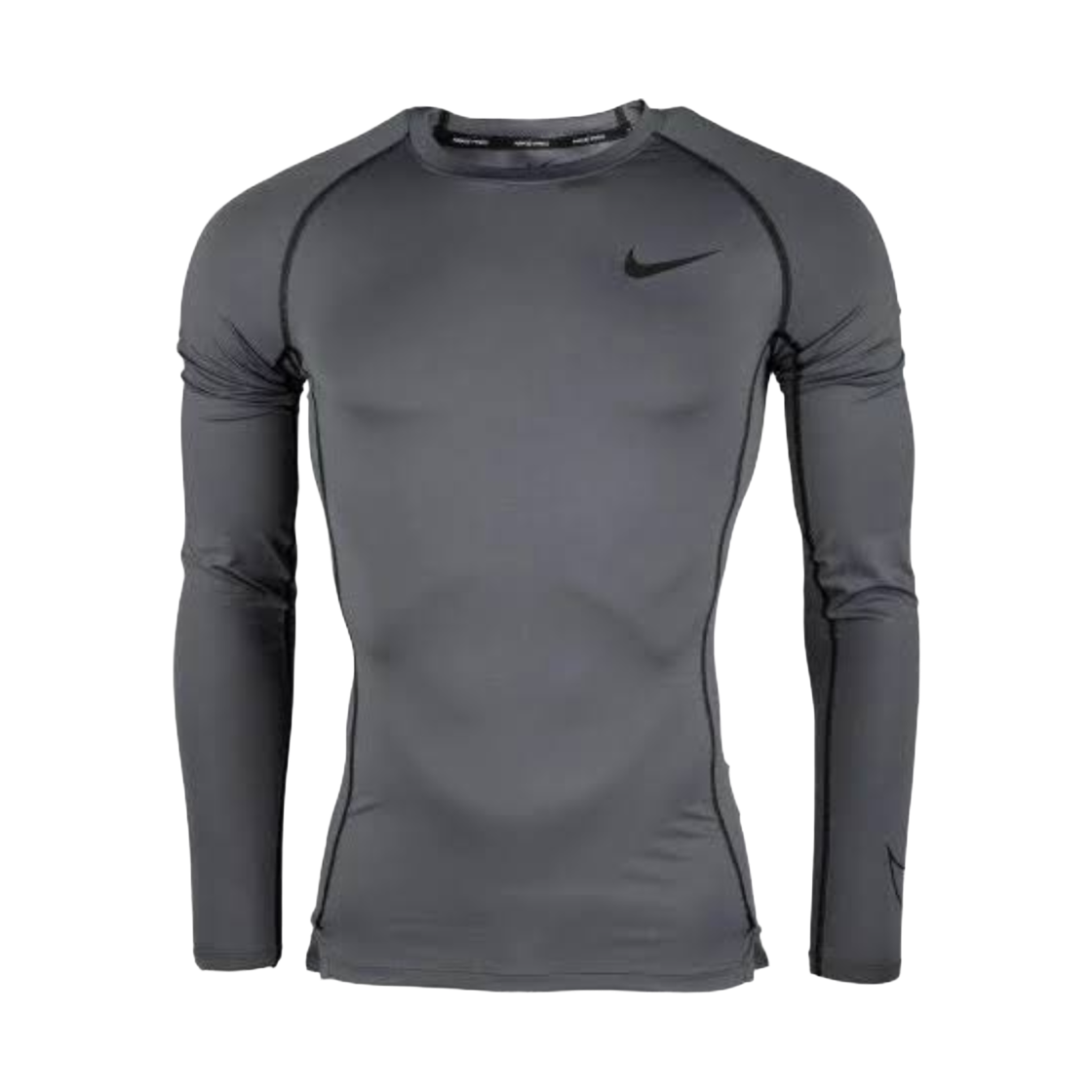 DD1990-068 Nike Pro Dri-Fit Tight-Fit Long Sleeve Top Iron Grey Black - US/EU