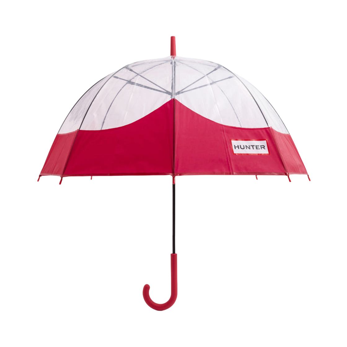 헌터 트랜스패런트 머스타시 버블 엄브렐라 밀리터리 레드(Hunter Transparent Moustache Bubble Umbrella Military Red)