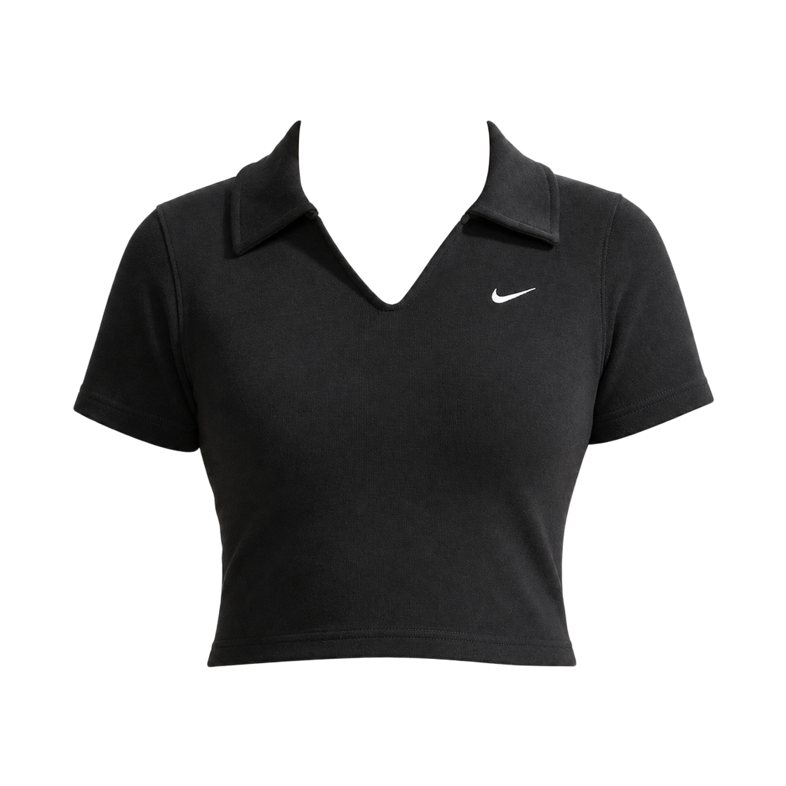 IO2730-100 (W) Nike NSW Tight Crop Polo White Black (IO2730-100)