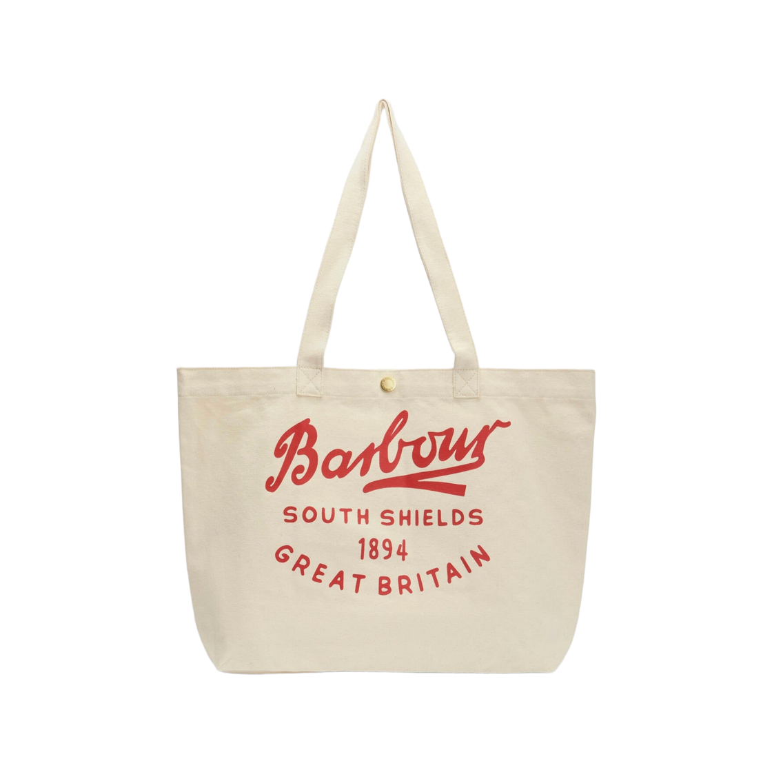 바버 스크립트 토트백 레드 로고(Barbour Script Tote Bag Red Logo)
