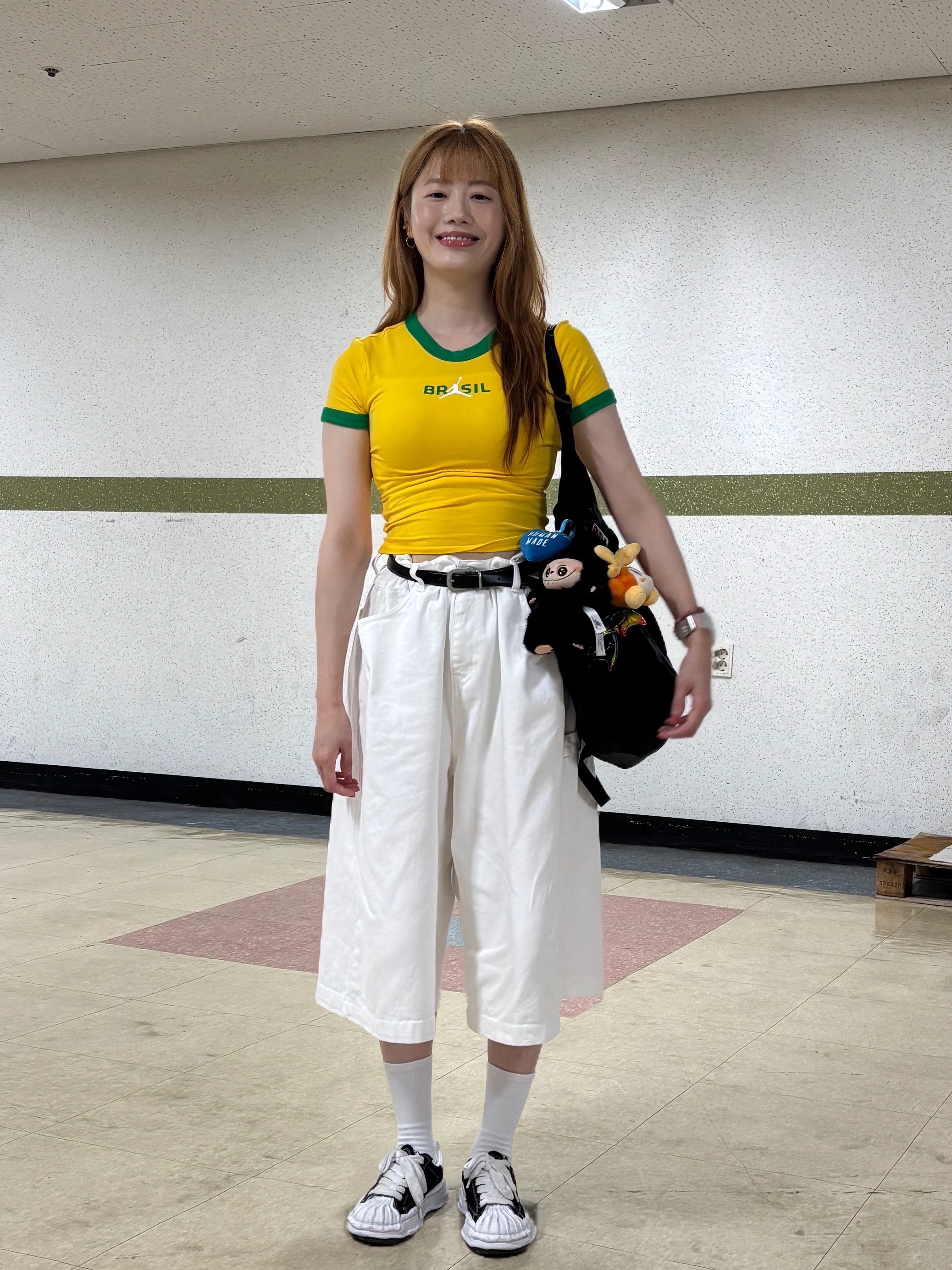 Maison Mihara Yasuhiro Blakey OG Sole Canvas Low-top Sneakers Black White, (W) Jordan Brazil Graphic Crewneck Top Varsity Maize Lucky Green - Asia 착용 스타일 - 5