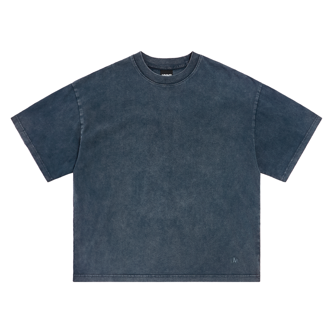 MST182CNV MINIMALPROJECT Refined Washing Crop Short Sleeve T-Shirt MST182C Navy
