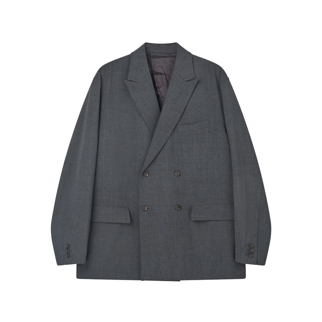 아크릴 플렉스 더블 브레스티드 자켓 차콜 - 26FW(AKRYL Flex Double Breasted Jacket Charcoal - 26FW)