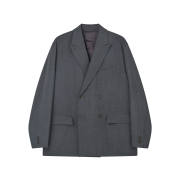 AKRYL Flex Double Breasted Jacket Charcoal - 26FW