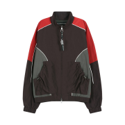 Andersson Bell Colorblock Nylon Track Jacket Red Brown