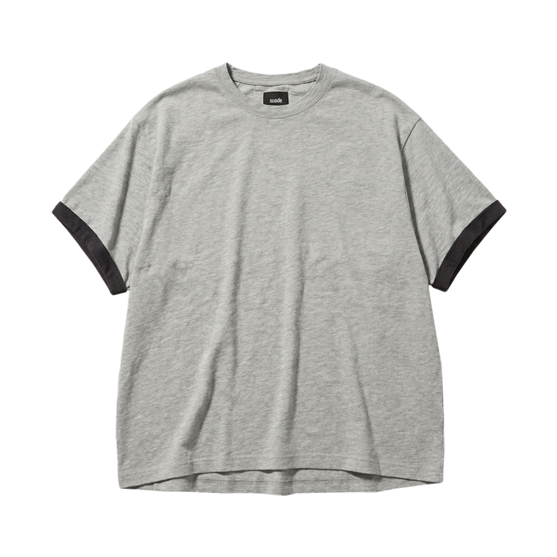 스웨이드 텍스쳐드 레이어드 티 그레이(Suade Textured Layered Tee Gray) - 1