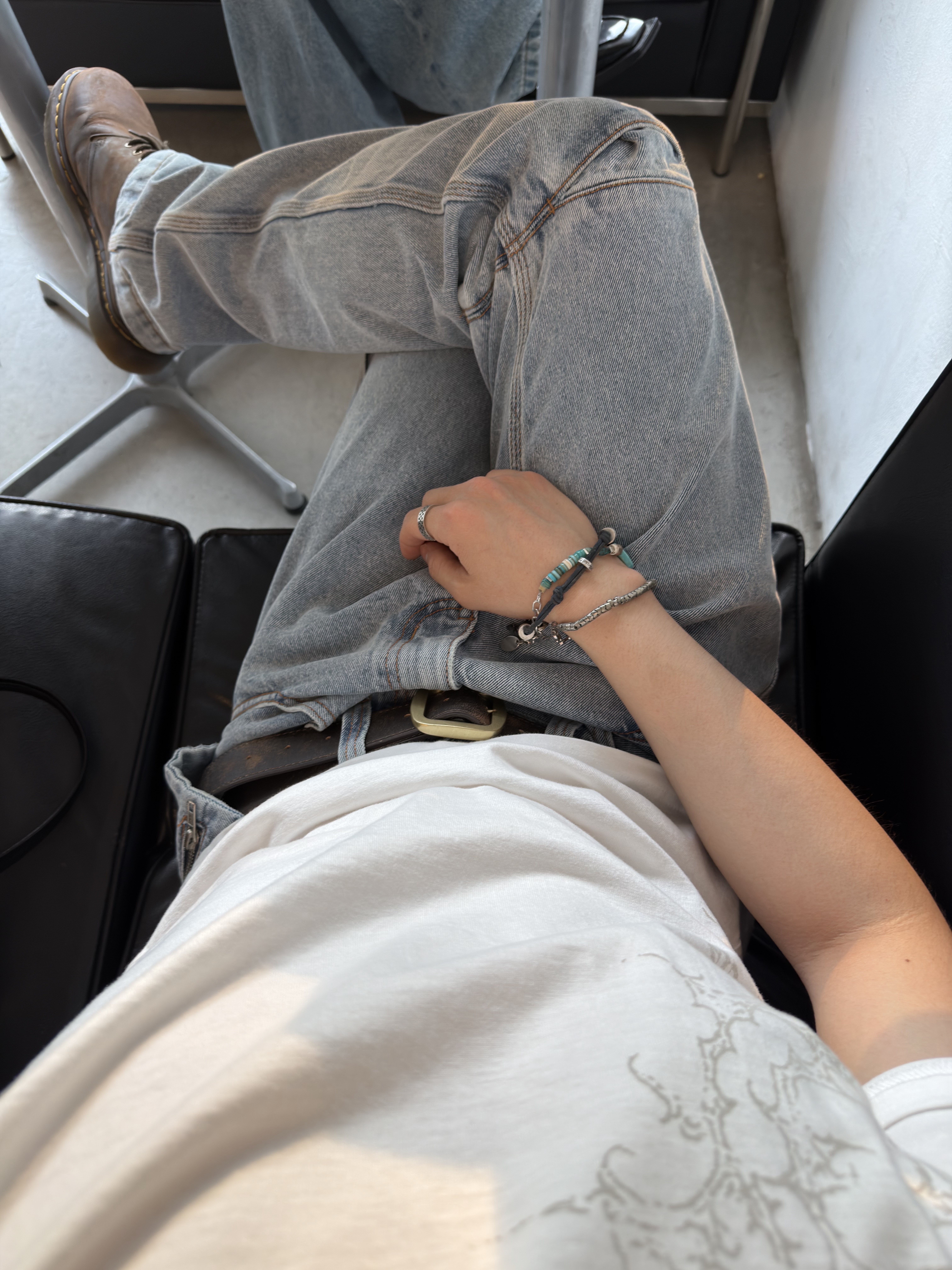 Plastic Product MPa Bag Pants Steel Blue 착용 스타일 - 2