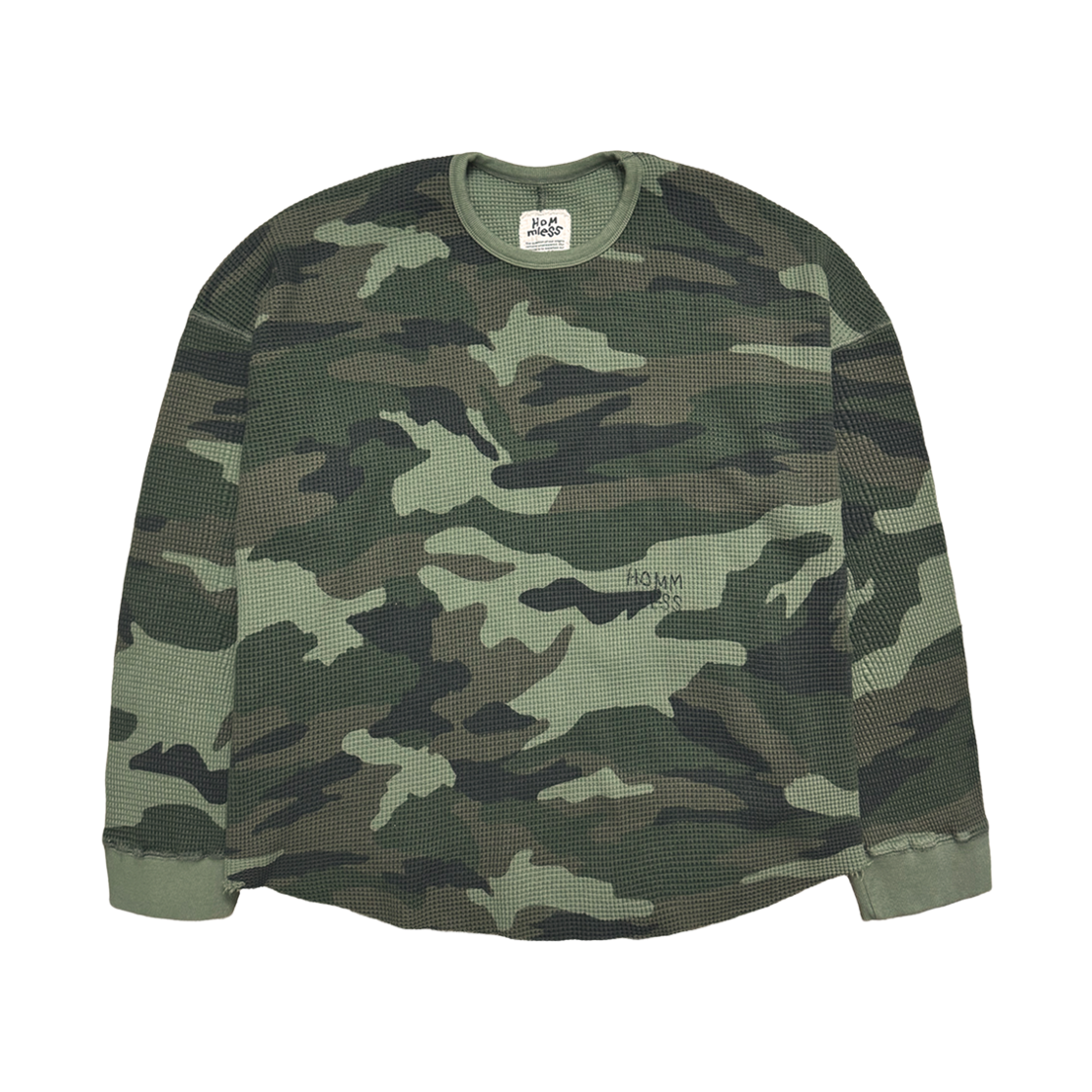 홈리스 헤비 와플 롱슬리브 카모(Hommless Heavy Waffle LS T-Shirt Camo)