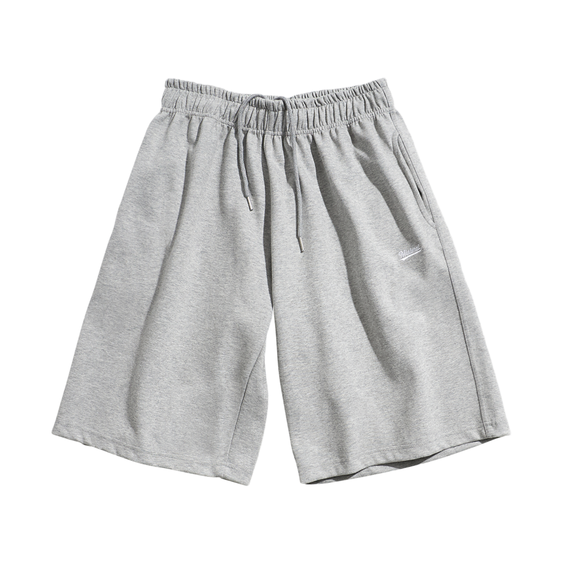 미니멀프로젝트 미니멀 자수 로고 와이드 하프 팬츠 MSP305 그레이(MINIMALPROJECT Minimal Embroidered Logo Wide Half Pants MSP305 Gray)