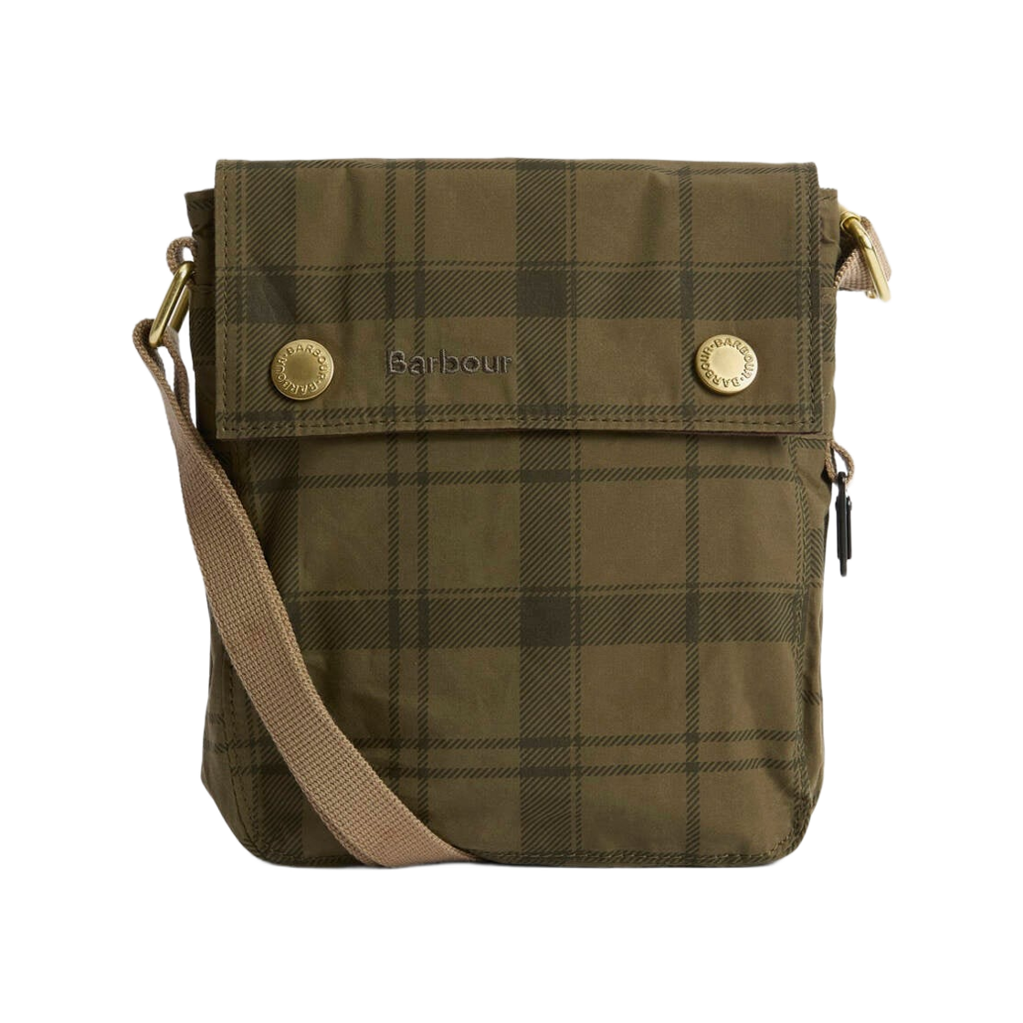 바버 트랜스포트 크로스바디백 더스키 그린 타탄(Barbour Transport Crossbody Bag Dusky Green Tartan)