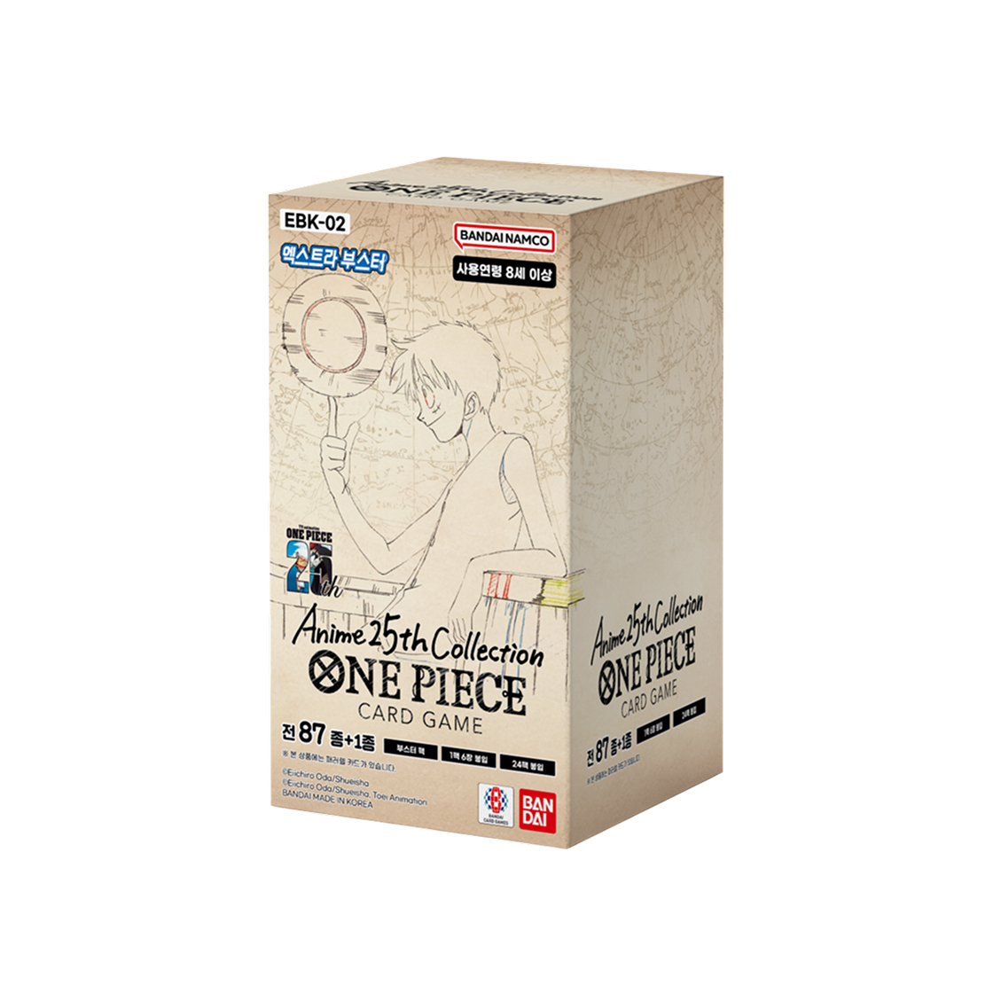 원피스 TCG EBK-02 엑스트라 부스터 팩 애니메이션 25주년 컬렉션 (24팩/한글판)(One Piece TCG EBK-02 Extra Booster Pack Anime 25th Collection Box (Pack of 24/Korean Ver.))