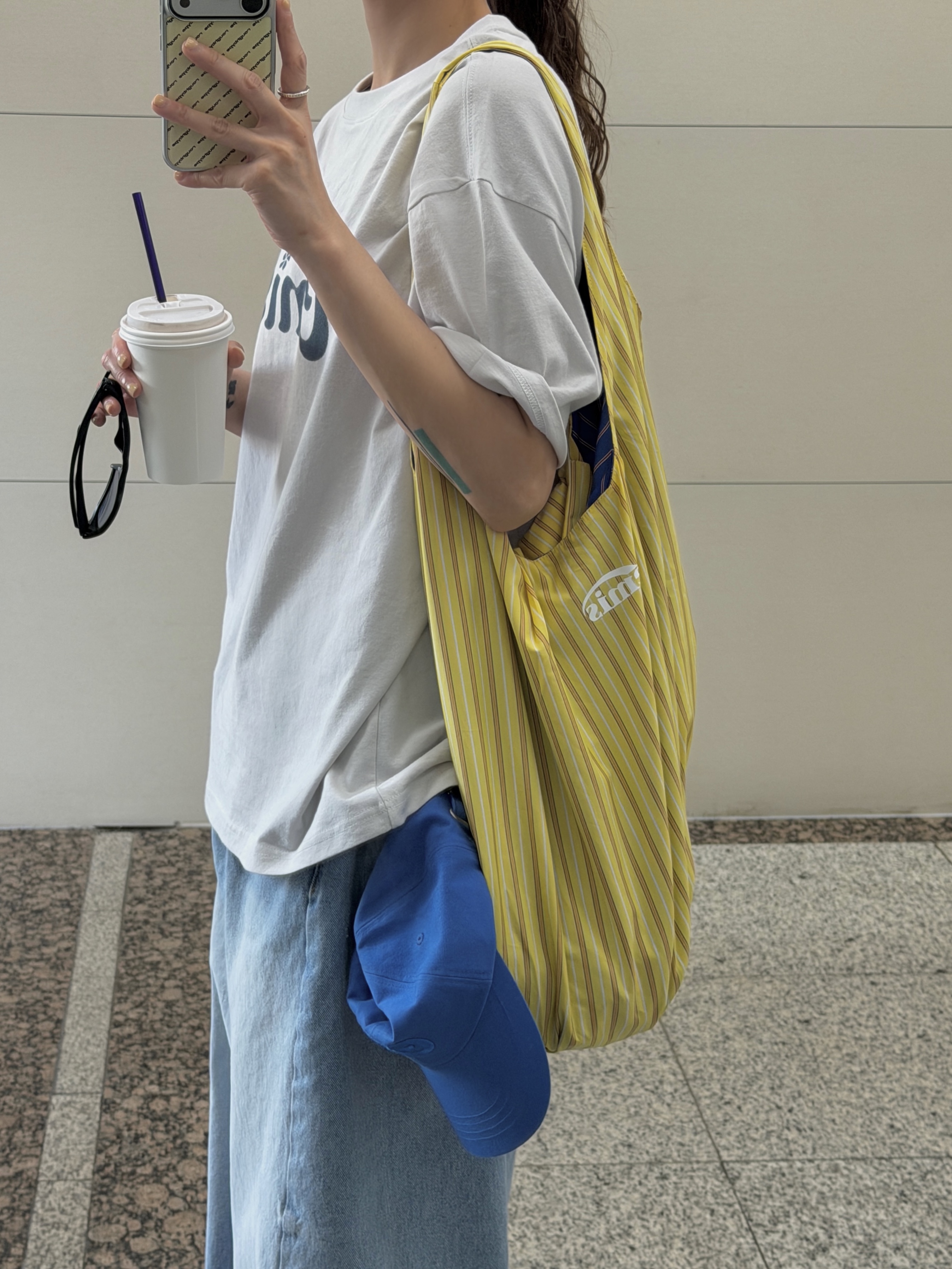 Emis Halo Logo T-Shirt Light Gray, Emis Halo Logo Ball Cap Blue 착용 스타일 - 8