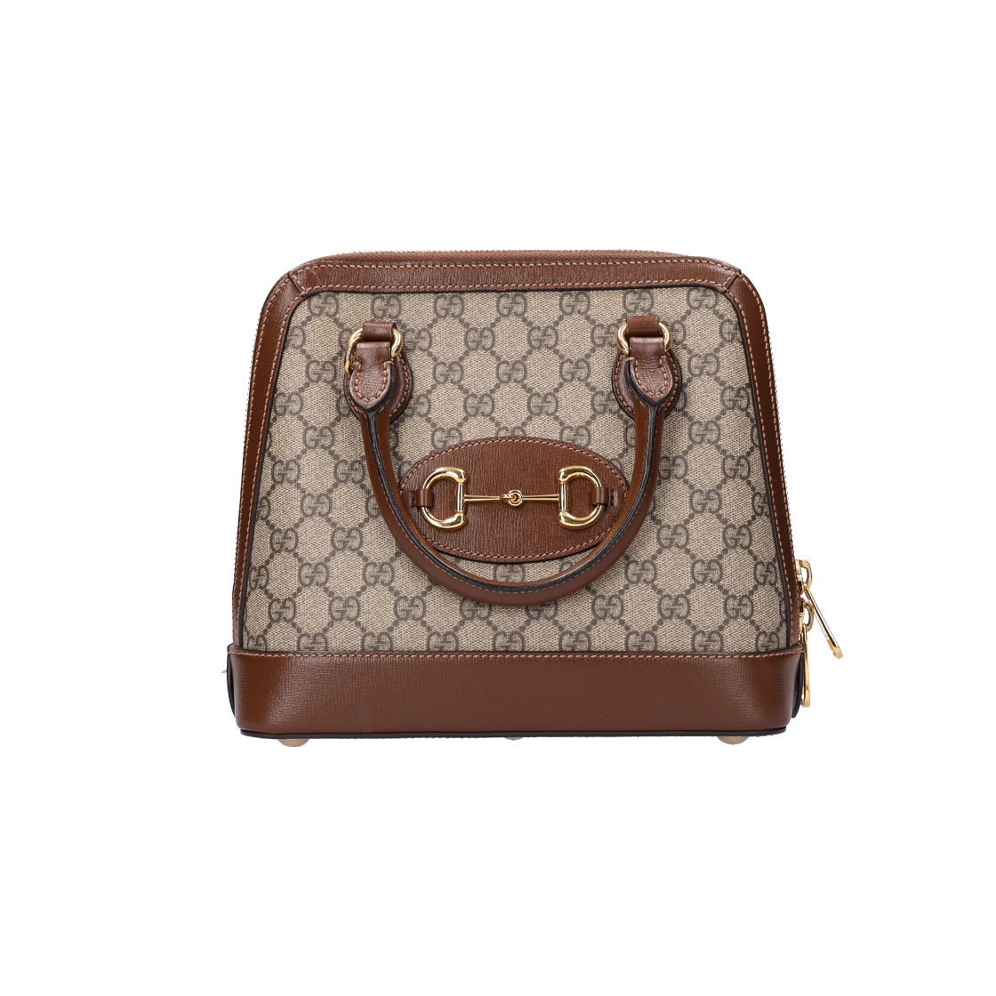 구찌 621220 홀스빗 1955 탑 핸들백 베이지 에보니 브라운(Gucci 621220 Horsebit 1955 Top Handle Bag in Beige Ebony Brown) - 1