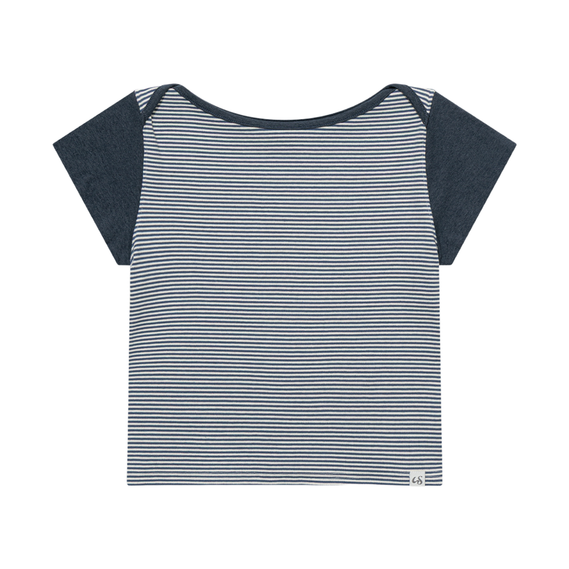 어글리쉐도우 베이직 에센셜 립 보트 탑(스트라이프 블루)(Uglyshadow Basic Essential Rib Boat Top(St Blue))