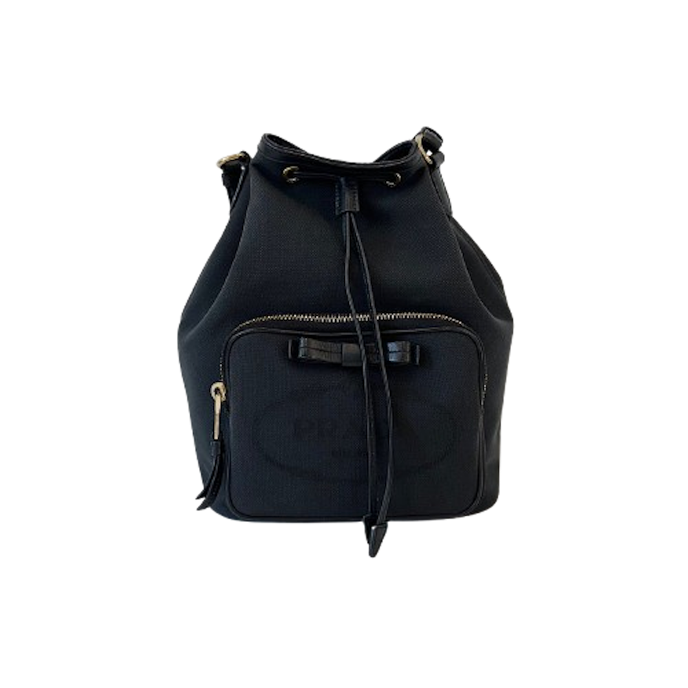ITIOGGKIC59S Prada Jacquard Ribbon Bucket Bag