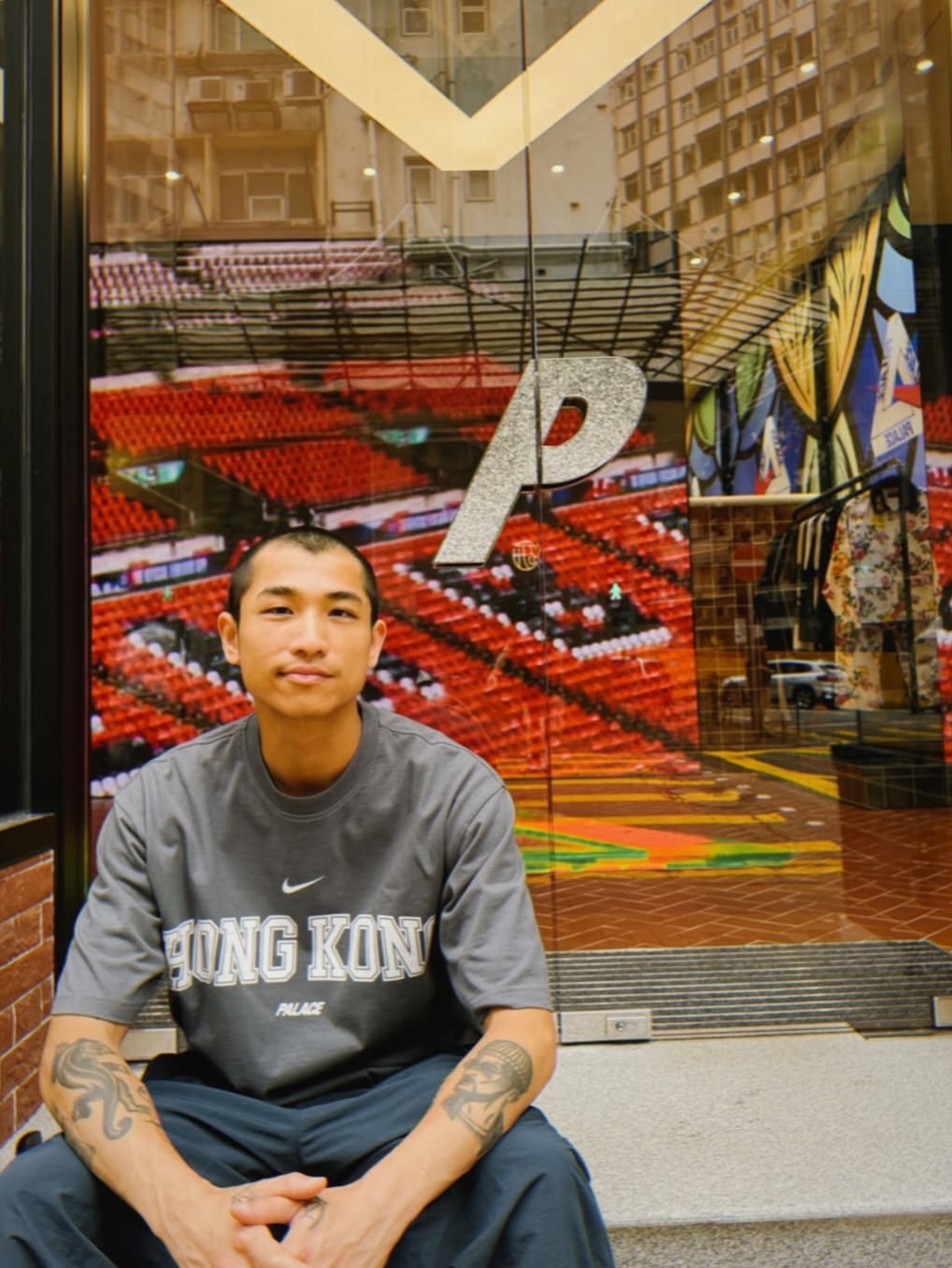 Palace x Nike Shop T-Shirt Seoul White - 26SS, Palace x Nike Shop Hood Seoul Black - 26SS 착용 스타일 - 6