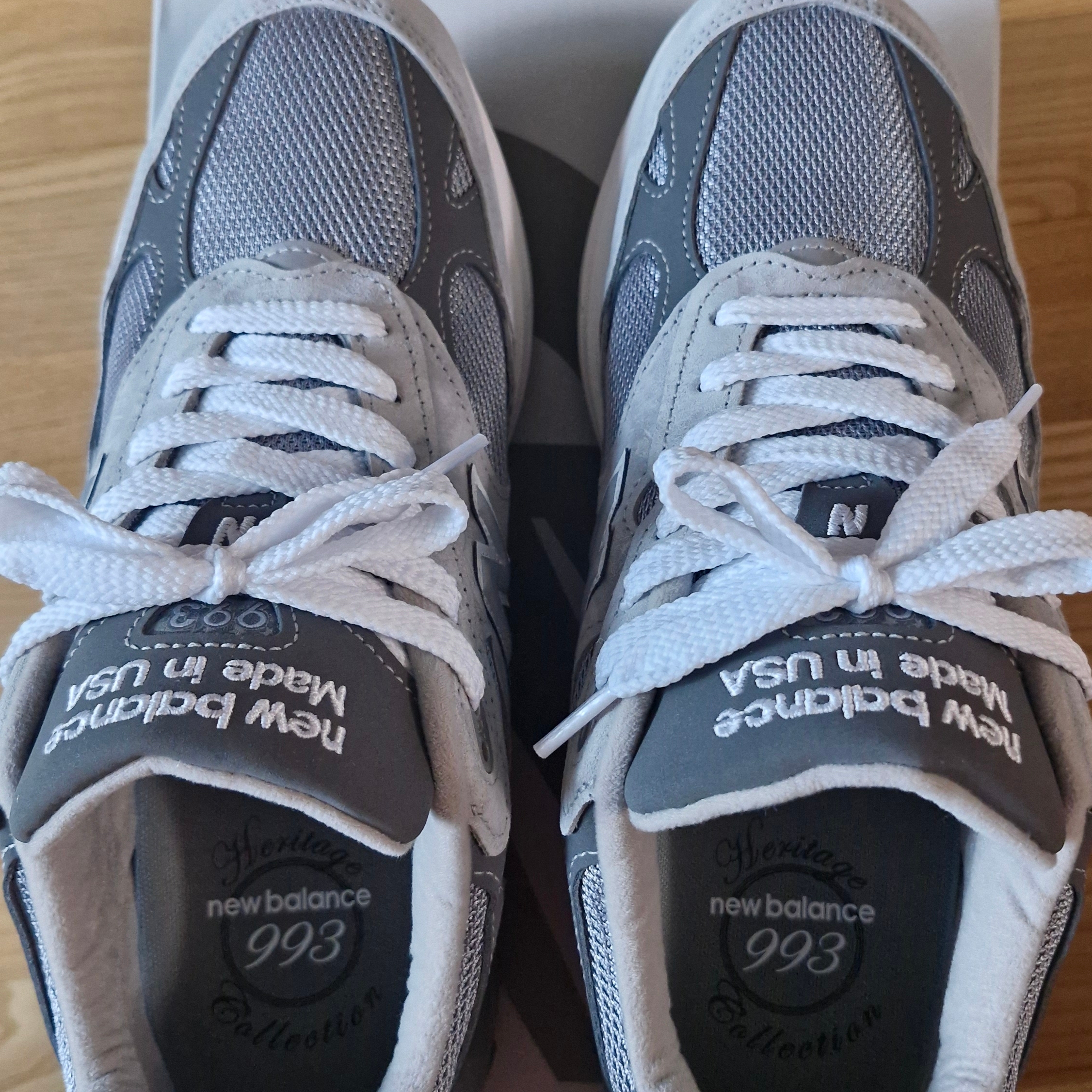 New Balance 993 Made in USA Grey - D Standard 착용 스타일 - 4