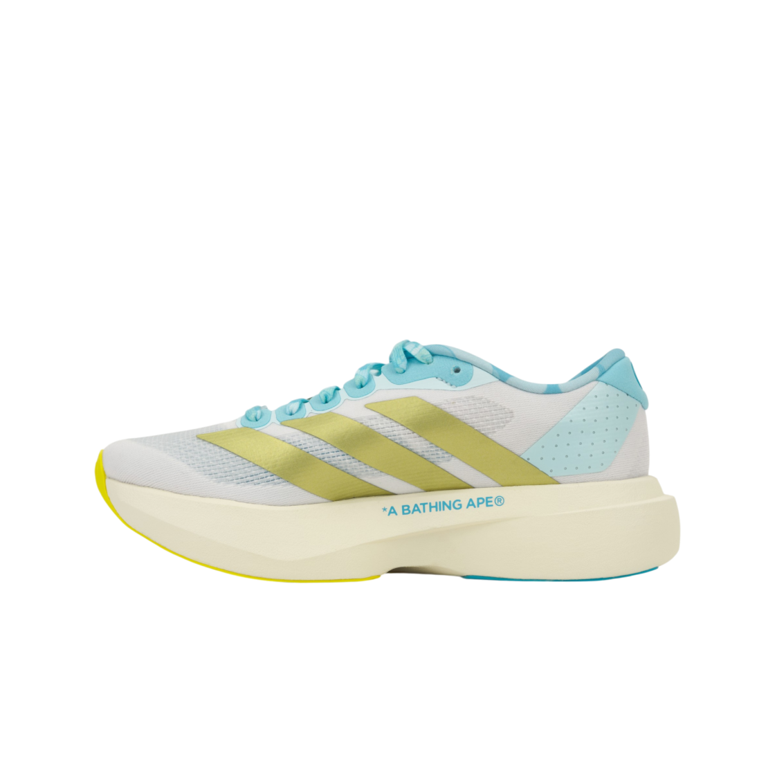 아디다스 x 베이프 아디제로 EVO SL 코어 화이트 메탈릭 골드(Adidas x BAPE Adizero EVO SL Core White Metallic Gold) - 3