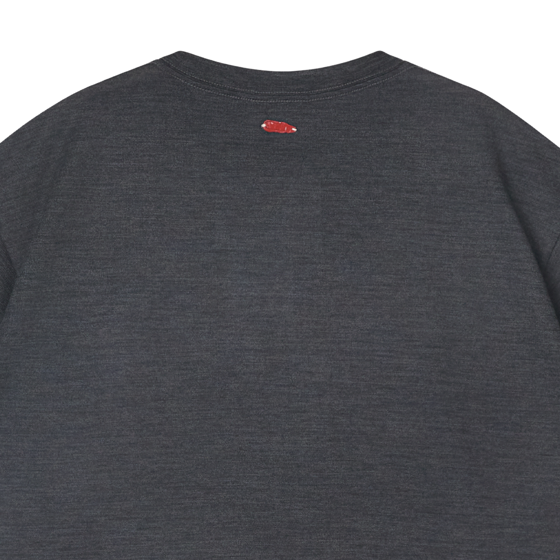 아크릴 울 스무스 티 차콜 - 26FW(AKRYL Wool Smooth Tee Charcoal - 26FW) - 6