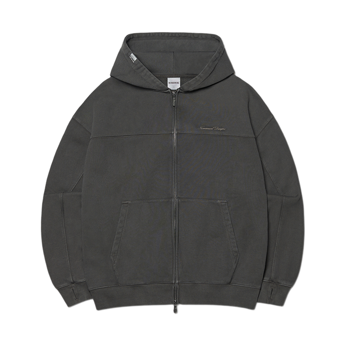 NMWF52HD09CHA NOMANUAL G.L Hooded Zip-Up Charcoal