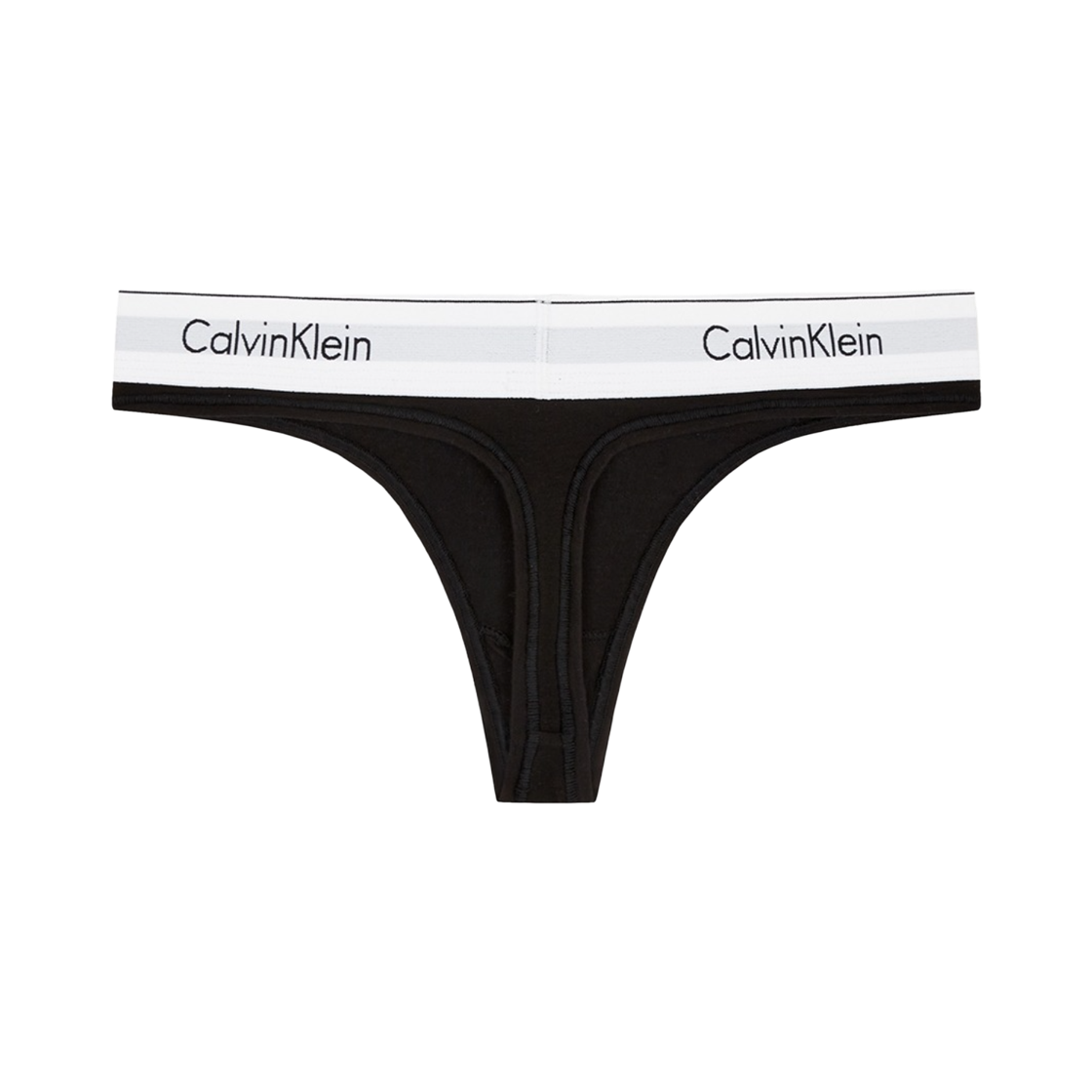 (W) 캘빈 클라인 아이콘 코튼 모달 통 블랙((W) Calvin Klein Icon Cotton Modal Thong Black) - 2