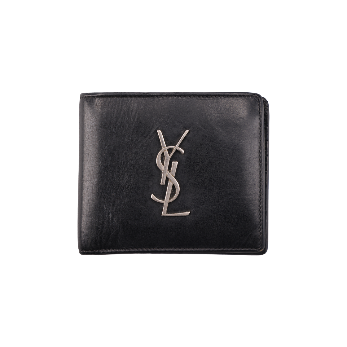 ITHFLRWVGBN4 Saint Laurent East West Wallet in Black Leather