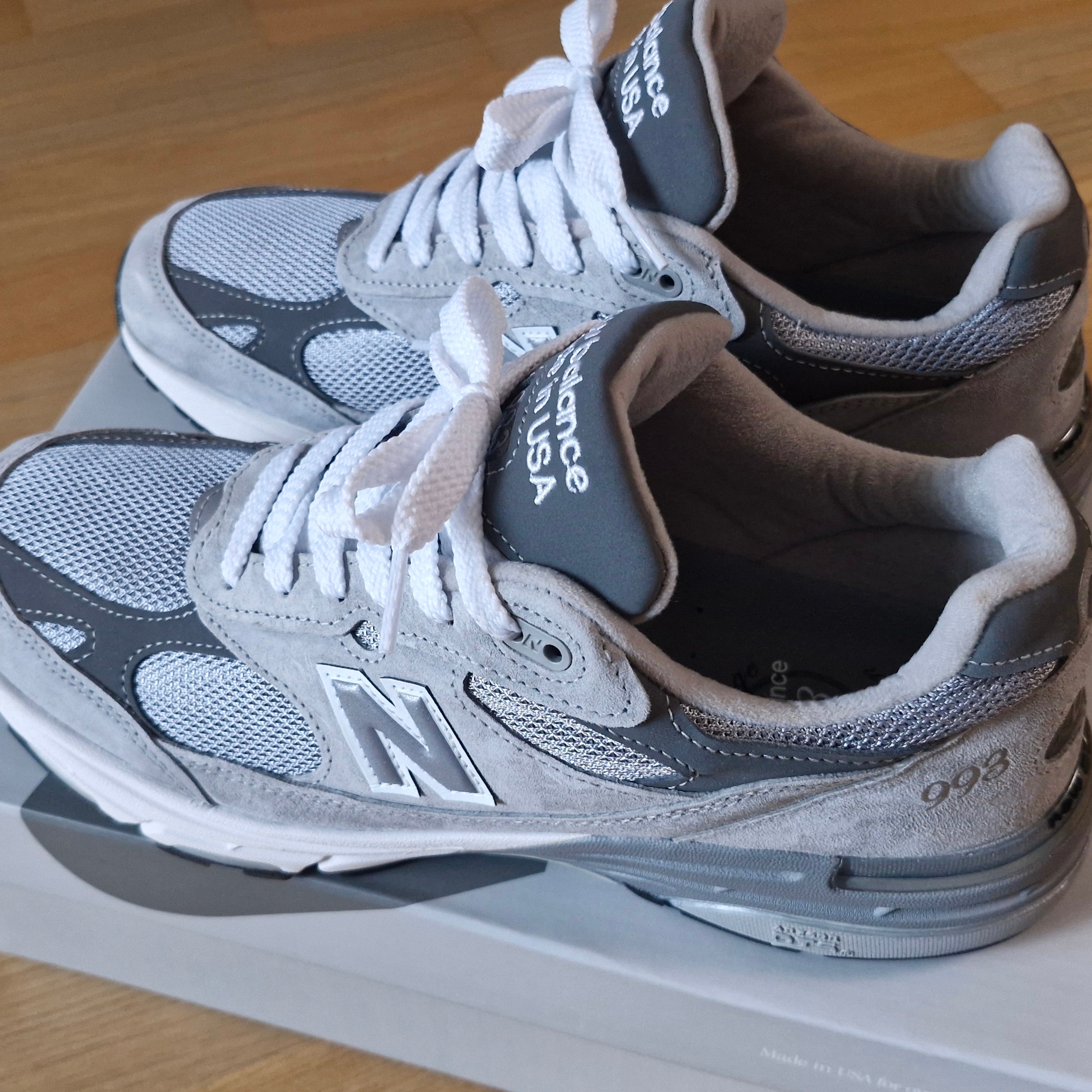 New Balance 993 Made in USA Grey - D Standard 착용 스타일 - 2