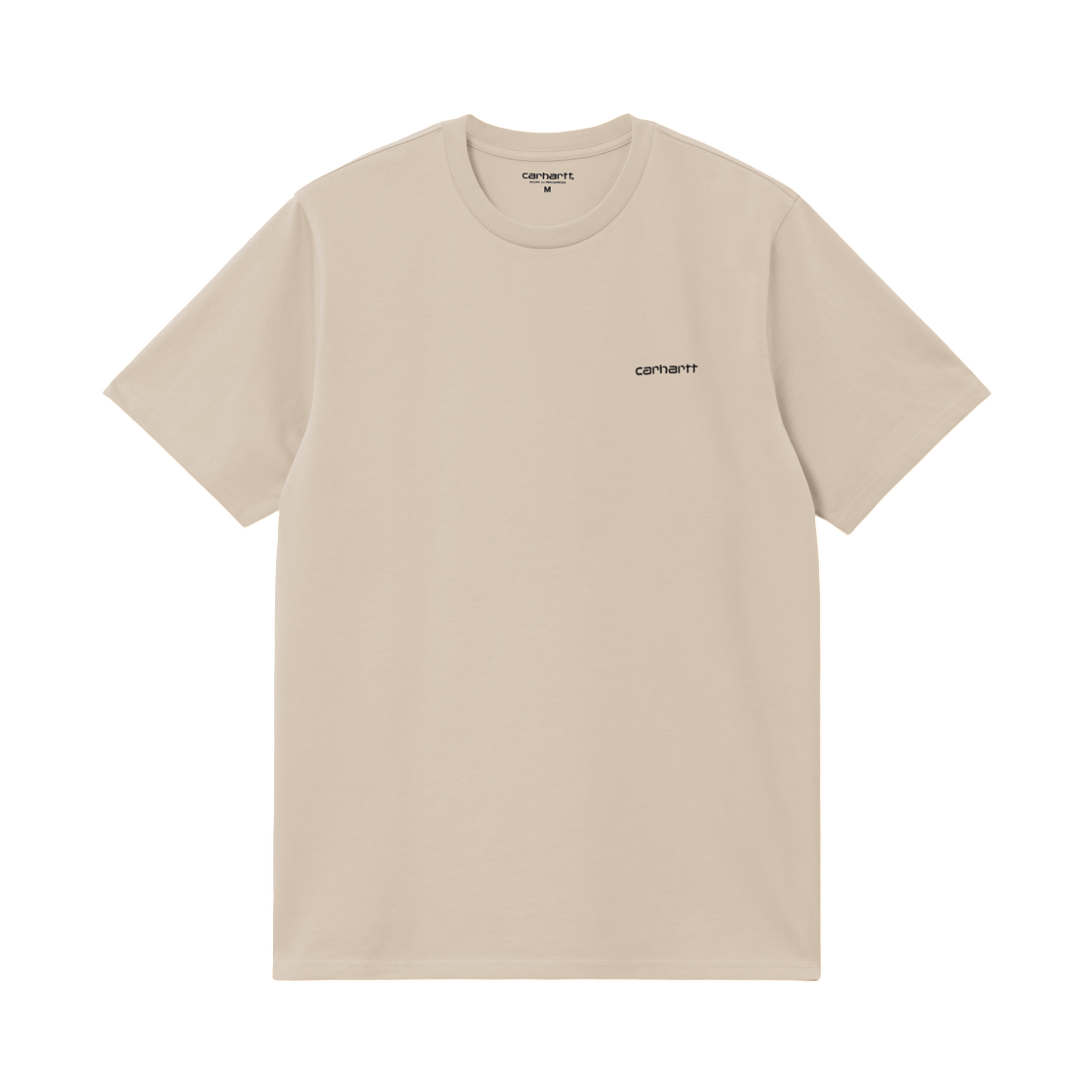 I030435-2NQ-XX Carhartt WIP S/S Script Embroidery T-Shirt Fleur De Sel Black