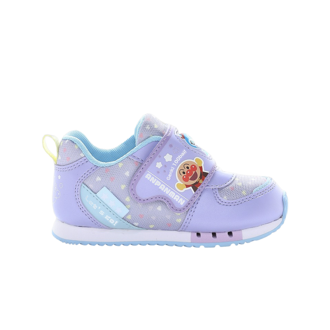 (키즈) 문스타 x 호빵맨 스니커즈 퍼플 - 2E((Kids) Moonstar x Anpanman Sneakers Purple - 2E)