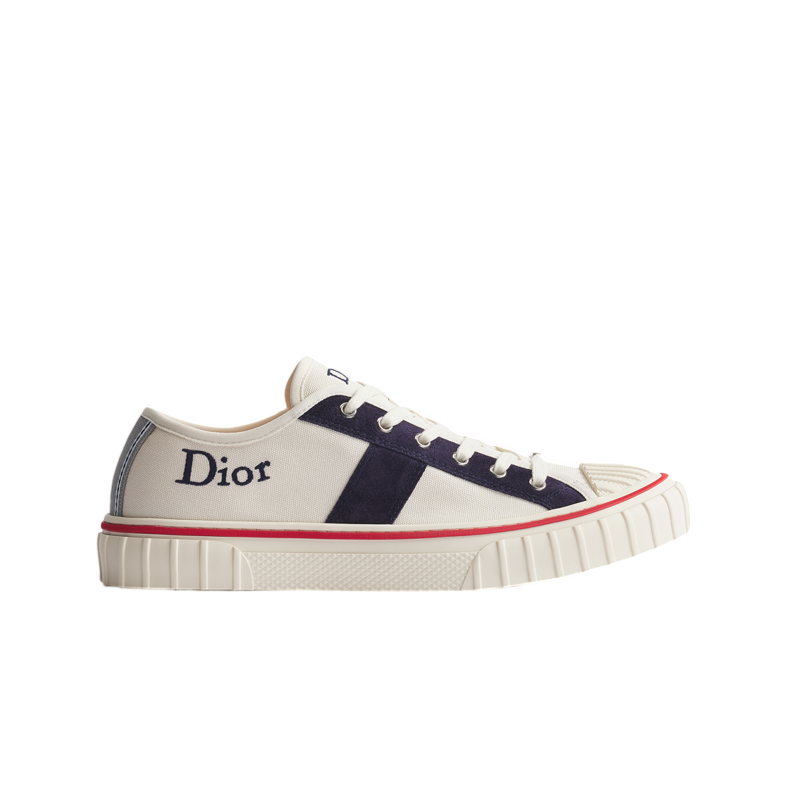 디올 후퍼 로우 탑 스니커즈 캔버스 & 스웨이드 카프스킨 화이트 네이비 블루(Dior Hooper Low Top Sneaker Canvas & Suede Calfskin White Navy Blue)