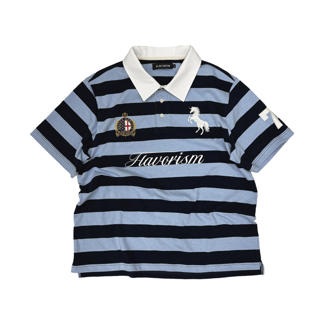 [KREAM 단독] 플레이버리즘 홀스 럭비 셔츠 블루([KREAM 단독] Flavorism Horse Rugby Shirt Blue)