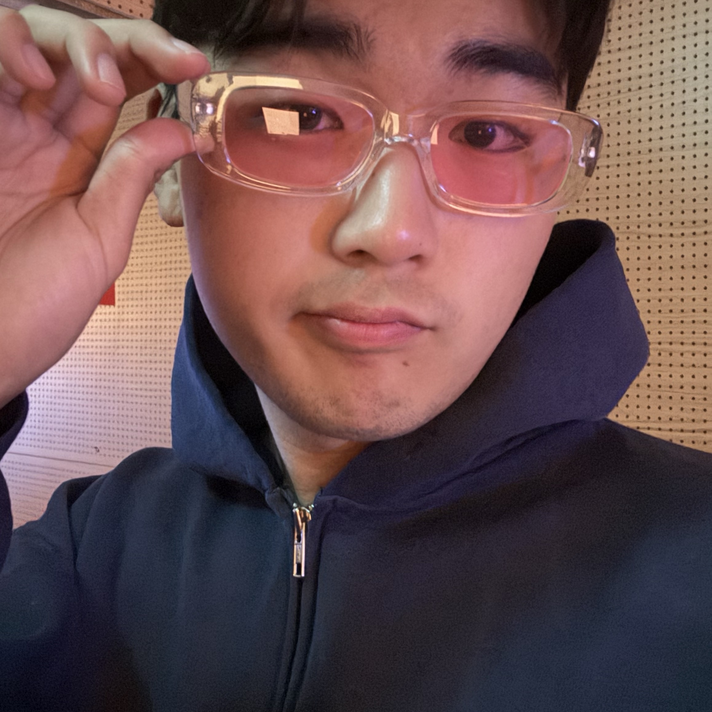 SKYLRK Zip Hoodie Super Blue 착용 스타일 - 2