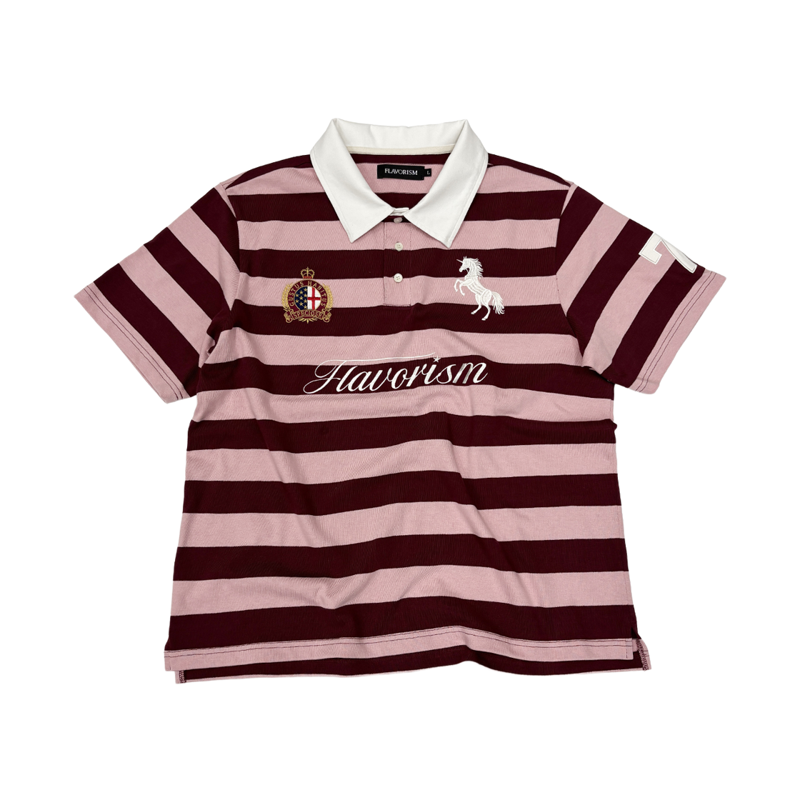 [KREAM 단독] 플레이버리즘 홀스 럭비 셔츠 핑크([KREAM 단독] Flavorism Horse Rugby Shirt Pink)